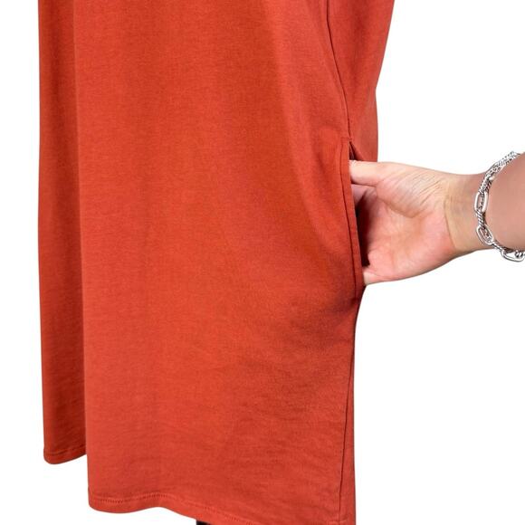 Rag & Bone S Ryder Muscle Rust Orange Cap Sleeve Unlined Shift Mini Dress Pocket - Picture 9 of 14